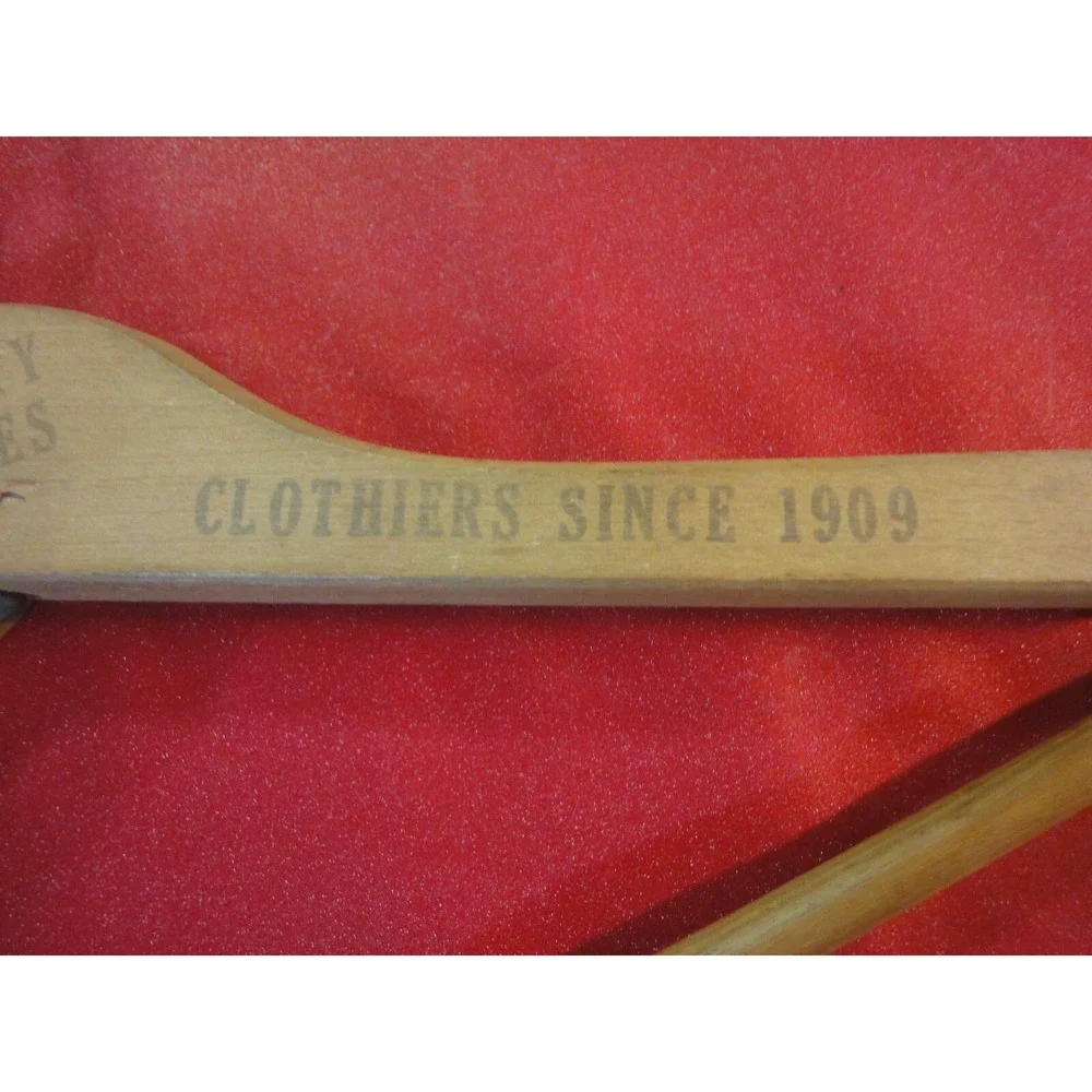 haggerty & forbes Clothiers  Binghamton‎ NY vintage wood clothes hanger